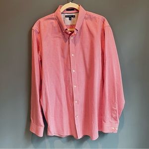 Banana Republic Cotton Slim Fit Red Gingham Dress Shirt Sz XL